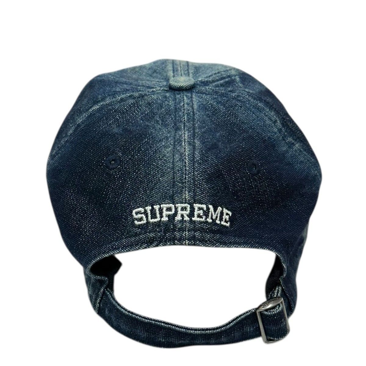 Supreme 25SS Cordura Denim S Logo 6-Panel Bleached Indigo Sロゴ6