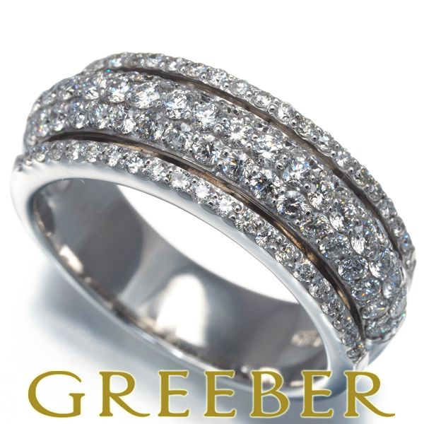 ダイヤ ダイヤモンド 1.15 ct パヴェ リング K 18 WG ソーティング 184203