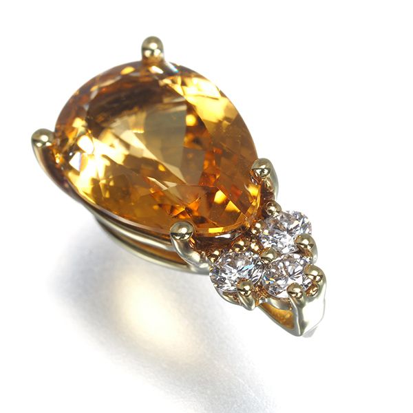 ティファニー ペンダントトップ インペリアルトパーズ ダイヤ ダイヤモンド K 18 YG 183955