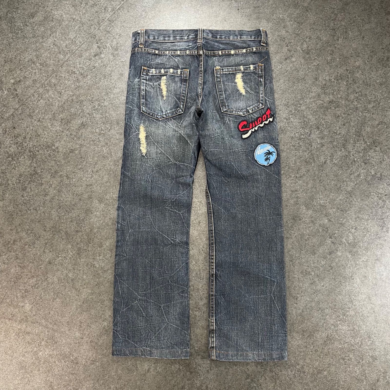 K・U・I Denim Damage Jeans Y2K Japanese Label お兄系 デニム