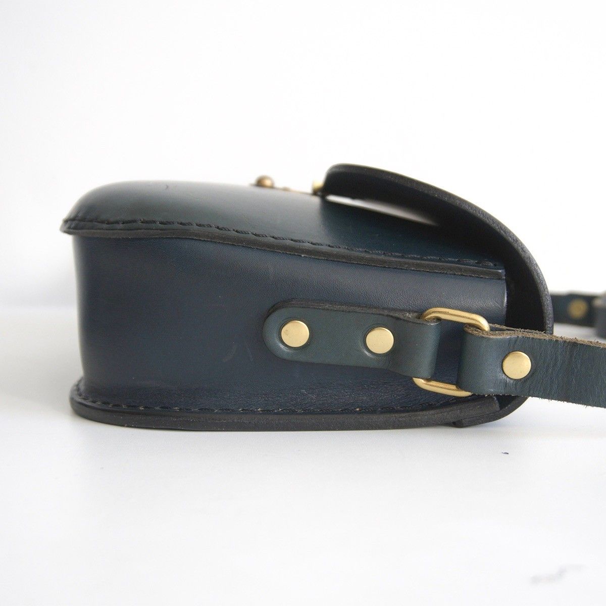  特別カラー|ネイビー HERZ ヘルツ オールレザー ぷっくり ショルダー バッグ ショルダーバッグ ショルダーバッグ