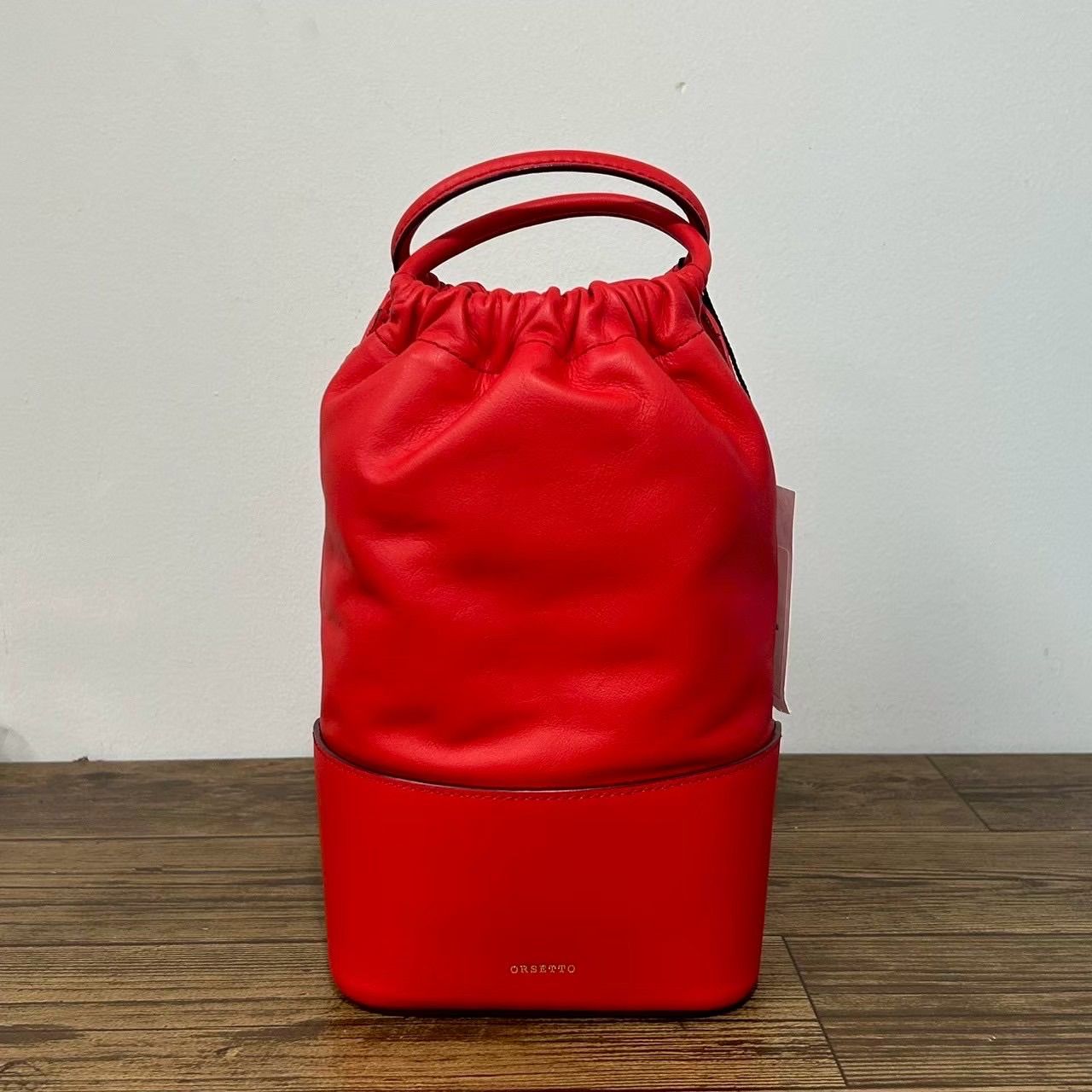 タグ付き未使用品】オルセット ORSETTO 巾着 赤 RED ショルダー - メルカリ