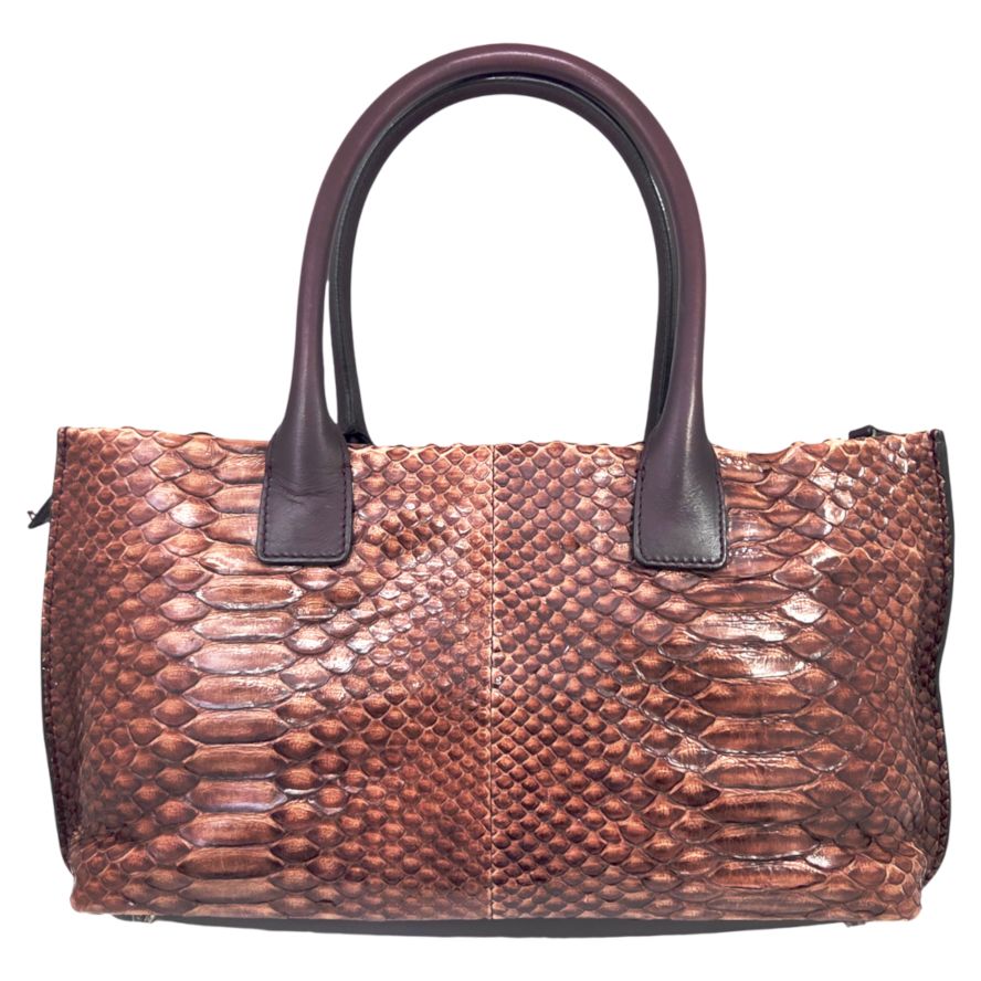 中古】BRUNELLO CUCINELLI ブルネロクチネリ パイソン ハンドバッグ