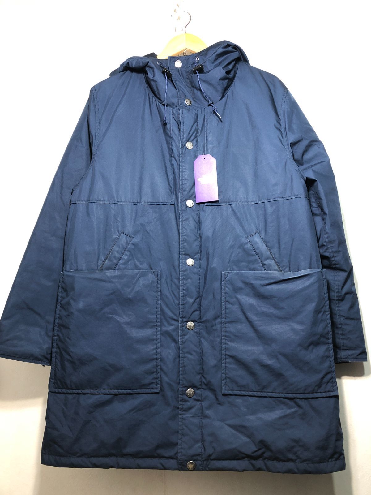 041021 THE NORTH FACE PURPLE LABEL Hooded Down Coat M ネイビー 