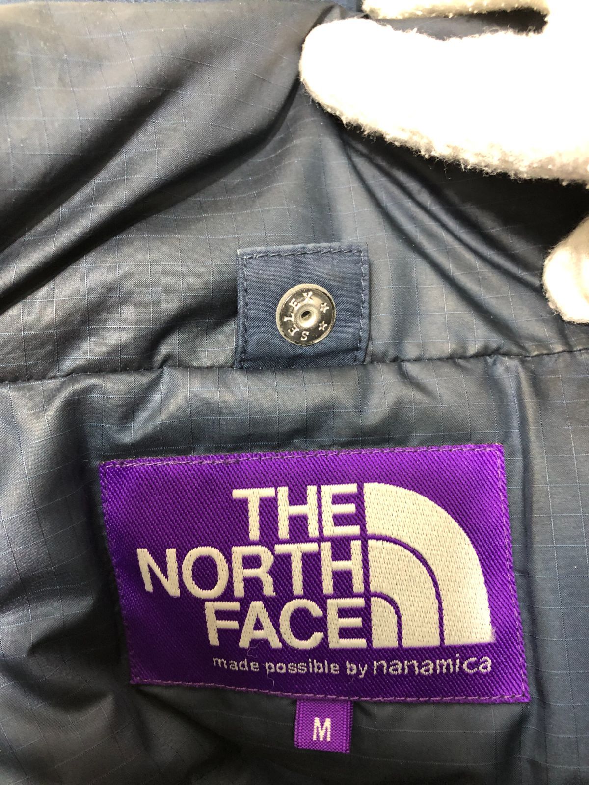 041021 THE NORTH FACE PURPLE LABEL Hooded Down Coat M ネイビー 