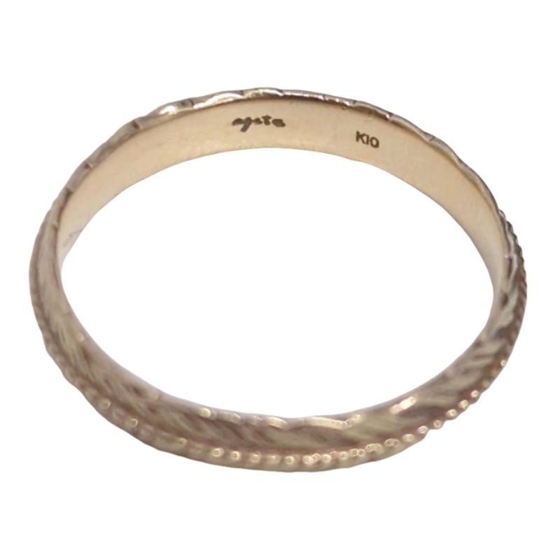 agete アガット リング フェザー リング K10 6.5号 1.1g アクセサリー