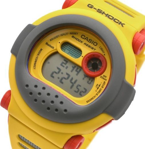 スマートウォッチ メンズ Gショック 001型 クォーツ ケース幅45 mm ジェイソンシリーズ ポリウレタンベルト イエロー|イエロー色 G-SHOCK