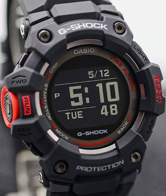 スマートウォッチ メンズ Gショック 100型 クォーツ ケース幅50 mm Gスクワッド ポリウレタンベルト ブラック|ブラック色 G-SHOCK