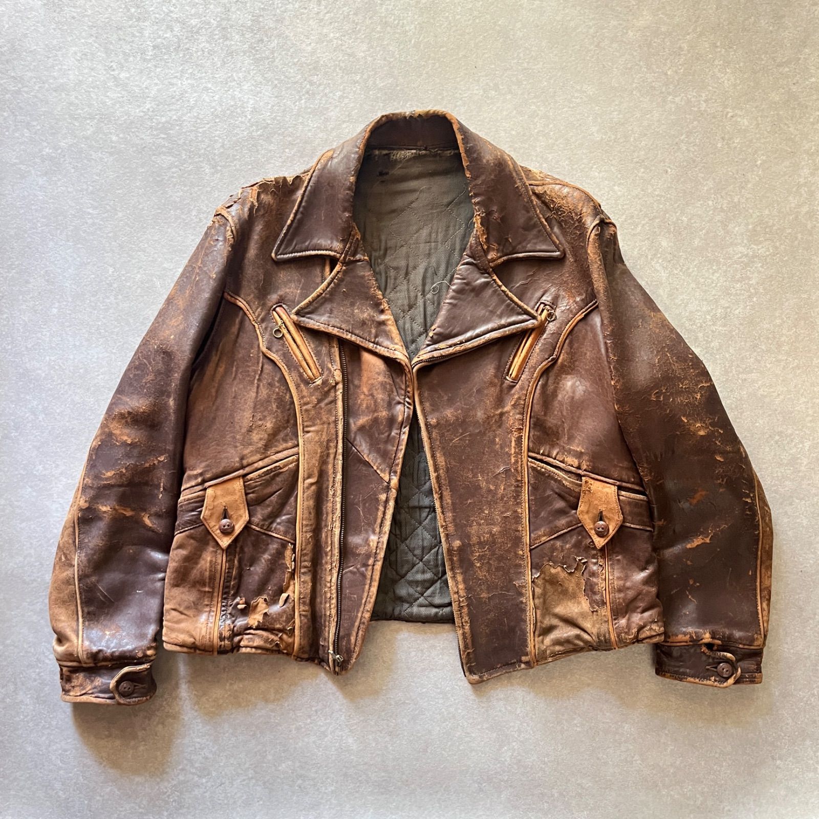 レア XL 40s スポーツジャケット アビエイター ライダース ダブル