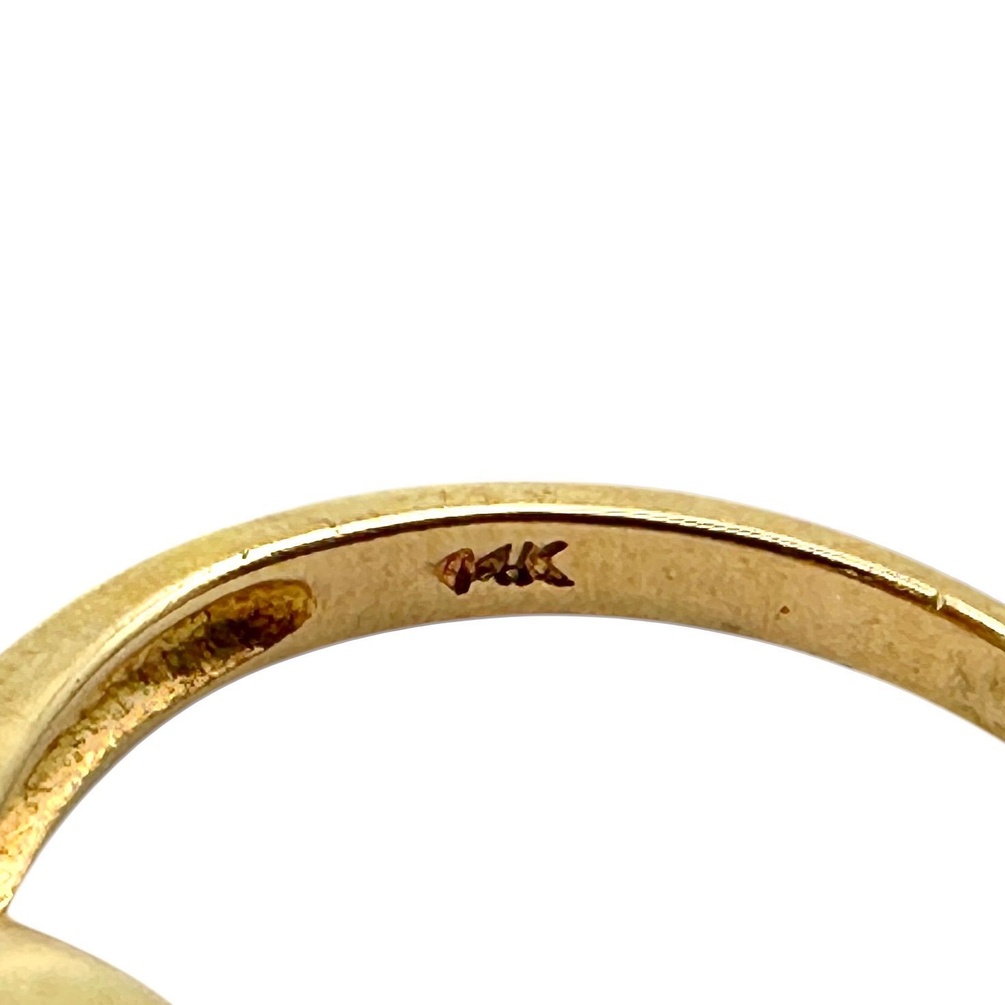 K14 ルビー・ダイヤモンド付きリング 2.2g 6号 レディース