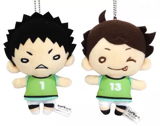 ぬいぐるみマスコット・ぬいぐるみバッジ 及川徹＆岩泉一(ビブス) にと 