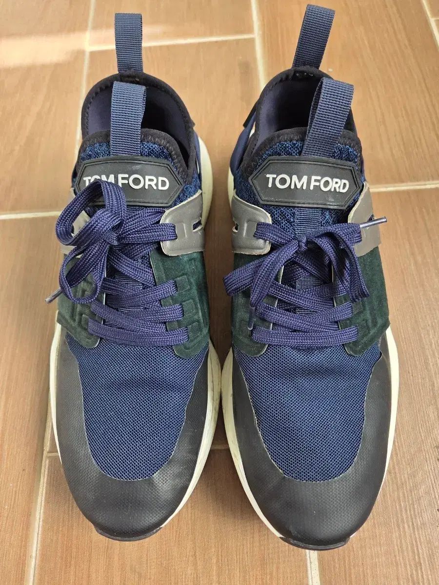 トムフォード スニーカー ネイビー|グリーン