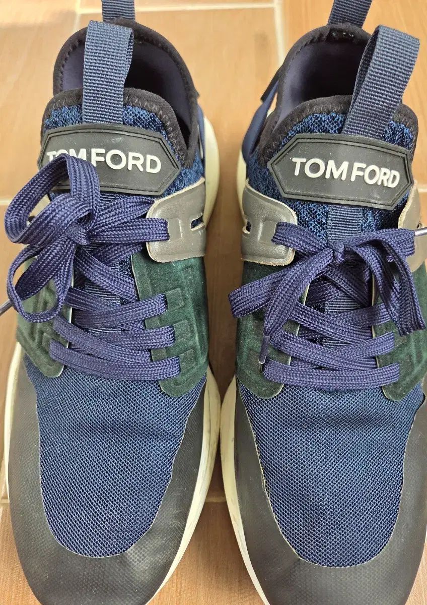 トムフォード スニーカー ネイビー|グリーン
