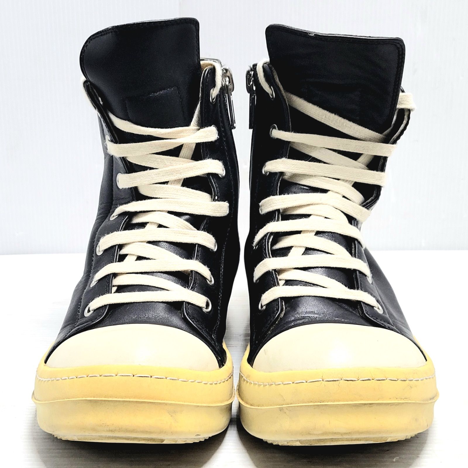 RICK OWENS リックオウエンス ラモーンズ レザー ハイカットスニーカー