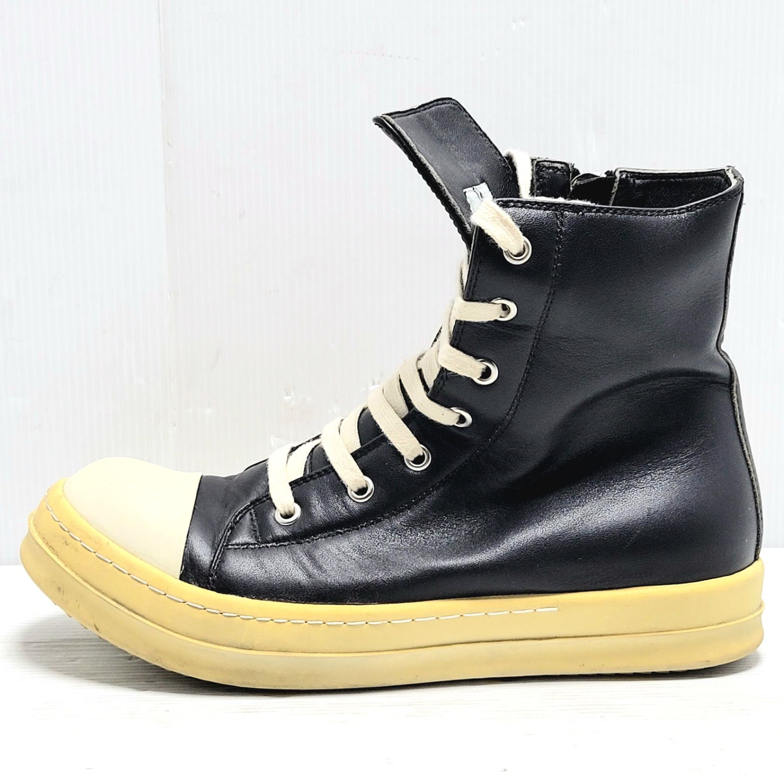 RICK OWENS リックオウエンス ラモーンズ レザー ハイカットスニーカー
