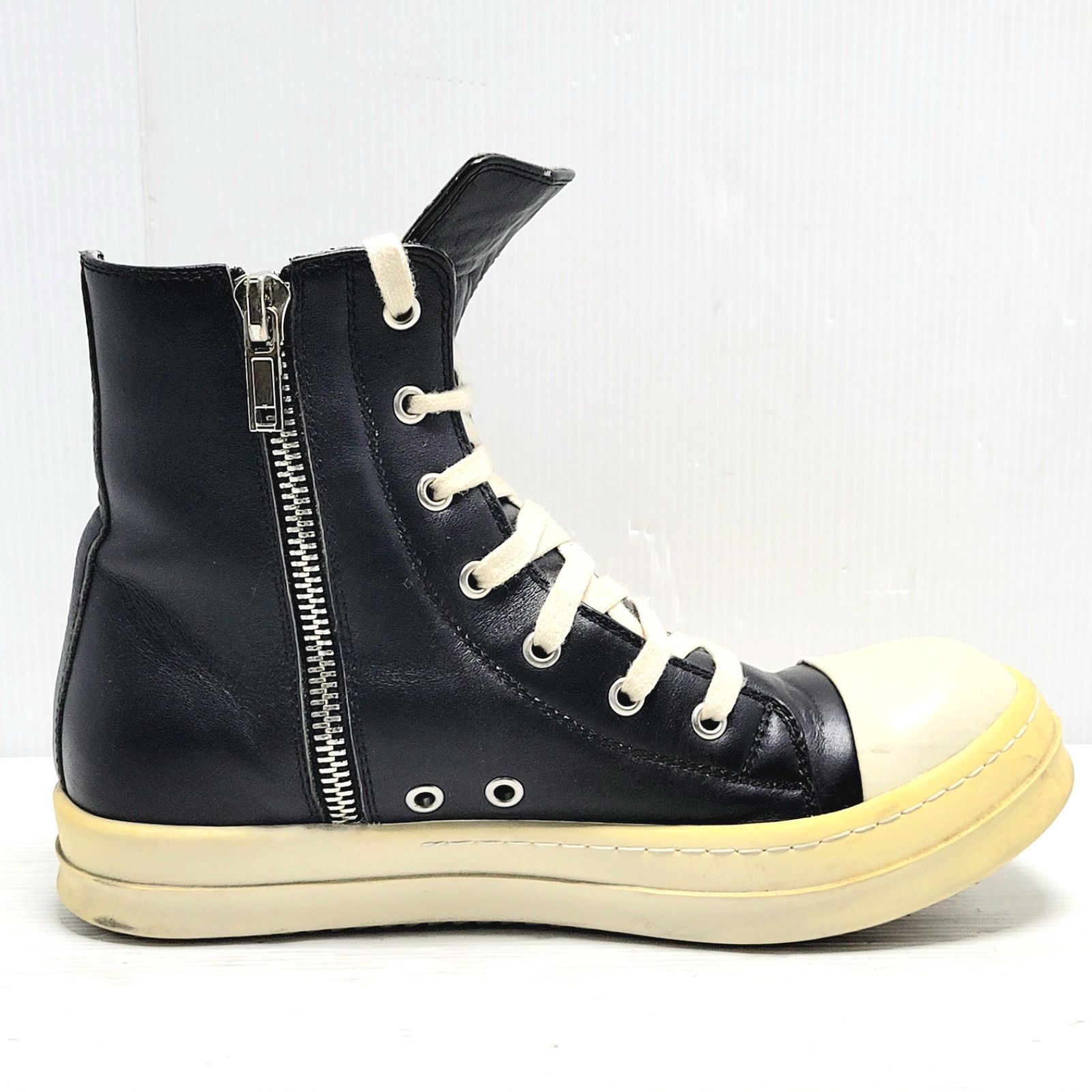 RICK OWENS リックオウエンス ラモーンズ レザー ハイカットスニーカー