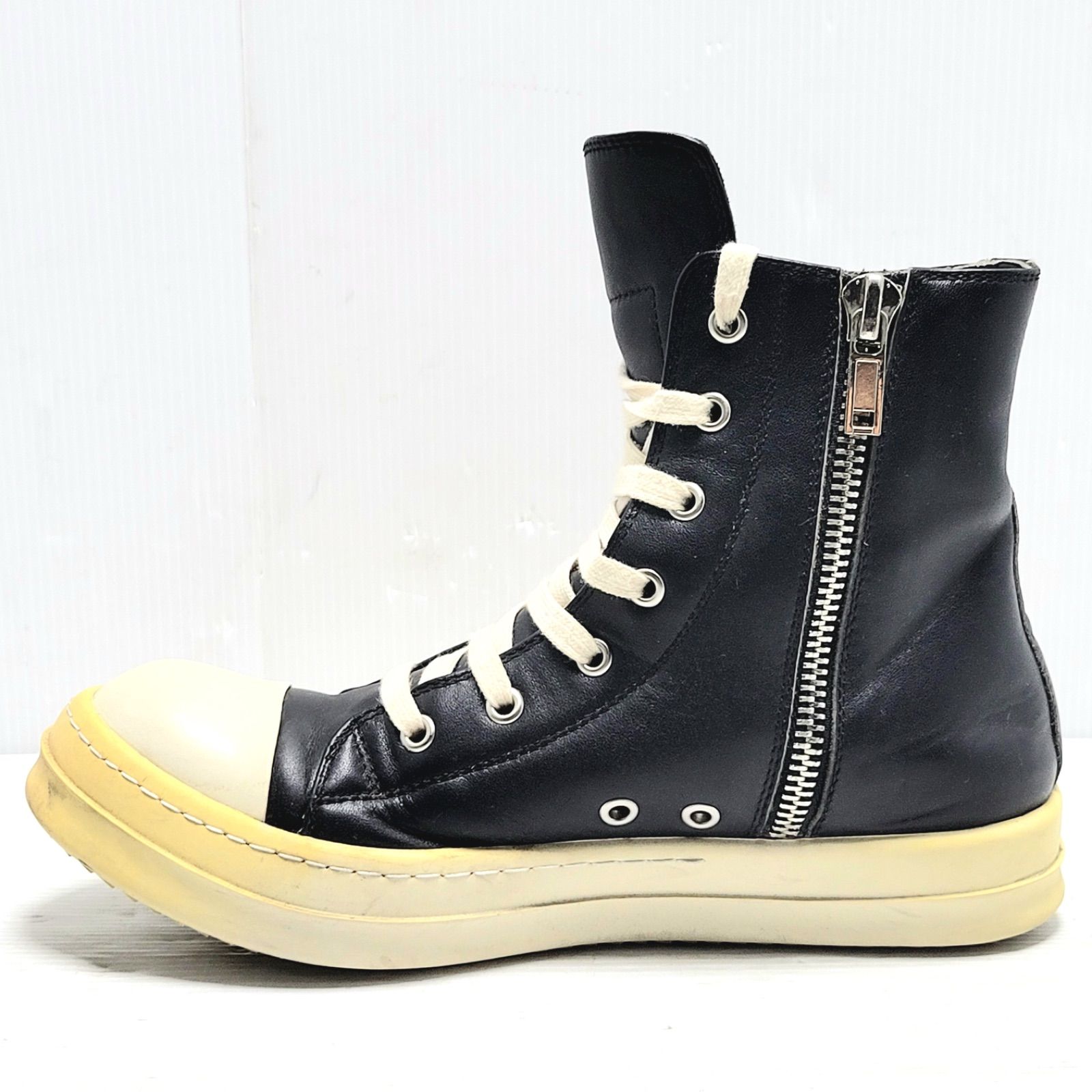 RICK OWENS リックオウエンス ラモーンズ レザー ハイカットスニーカー