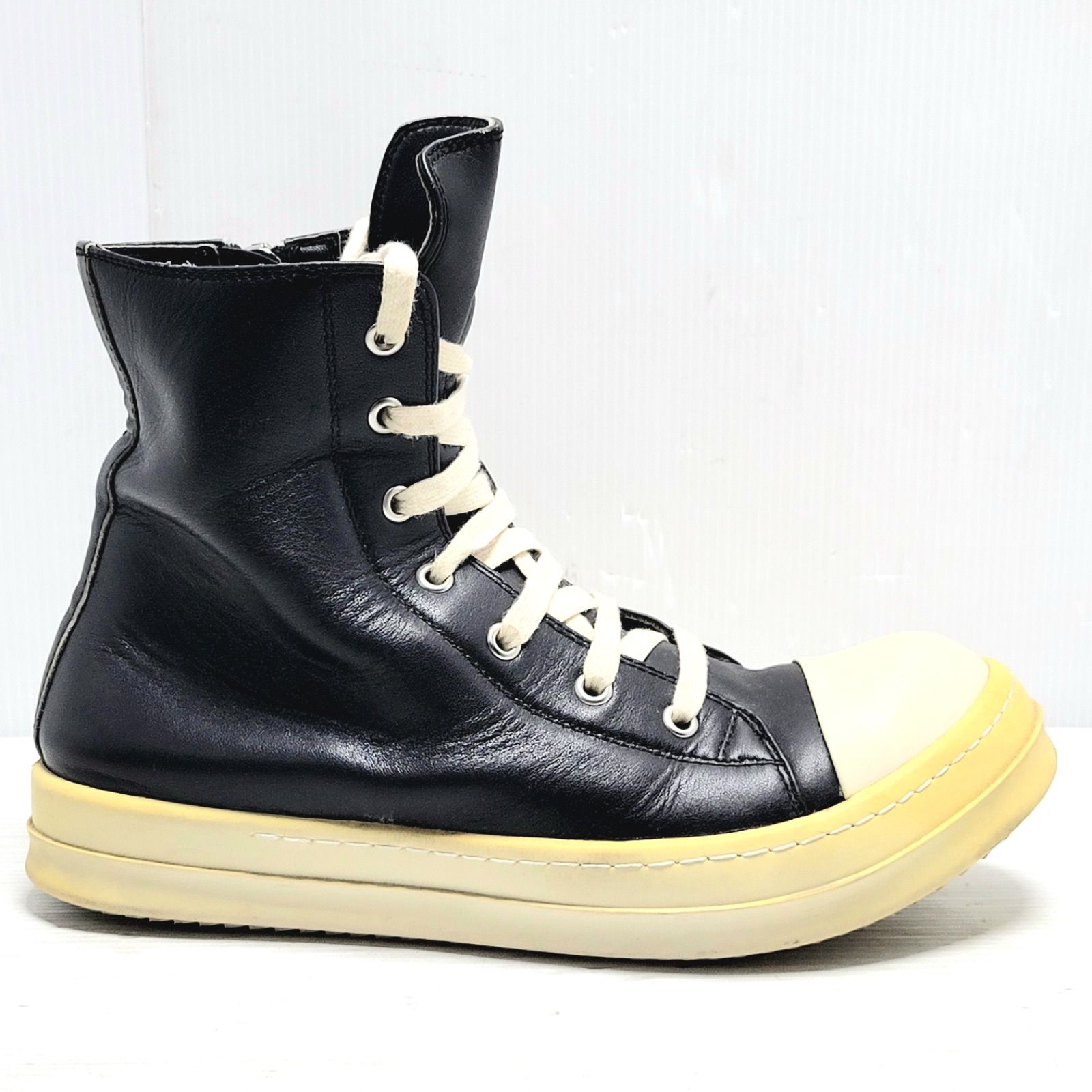 RICK OWENS リックオウエンス ラモーンズ レザー ハイカットスニーカー