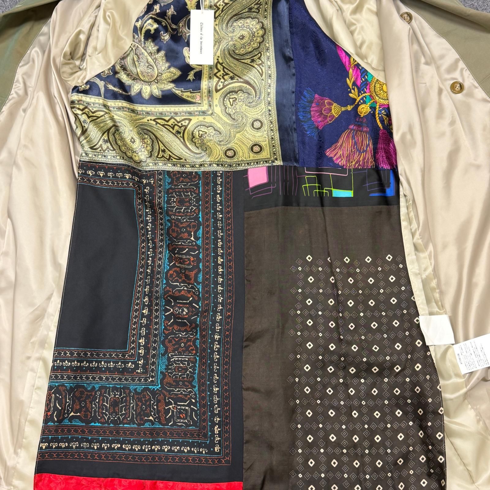 Children of the discordance 20SS NY VINTAGE PATCH TRENCH COAT 