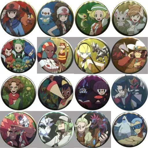 ポケモン アニメキャラクター ピンバッジ 中古】バッジ・ピンズ(キャラクター) 全16種セット
