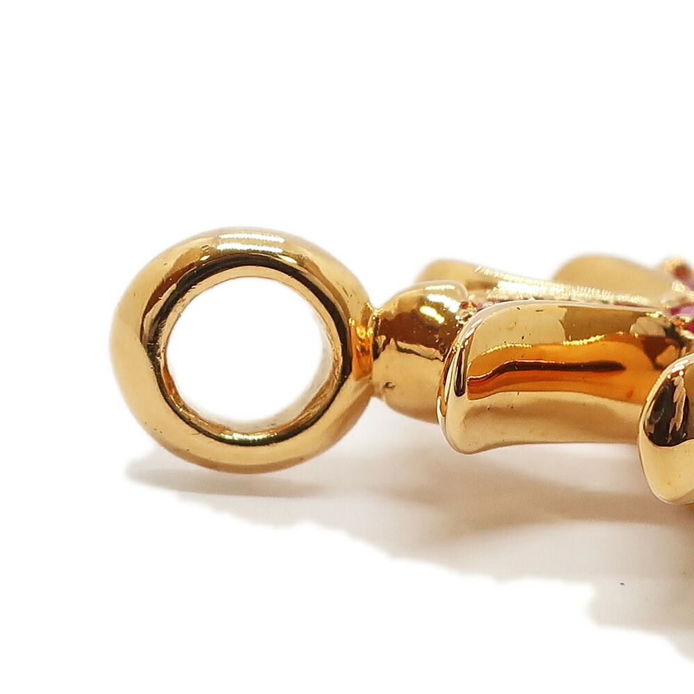 天白】クロムハーツ タイニーファットクロス ペンダントトップ ピンク