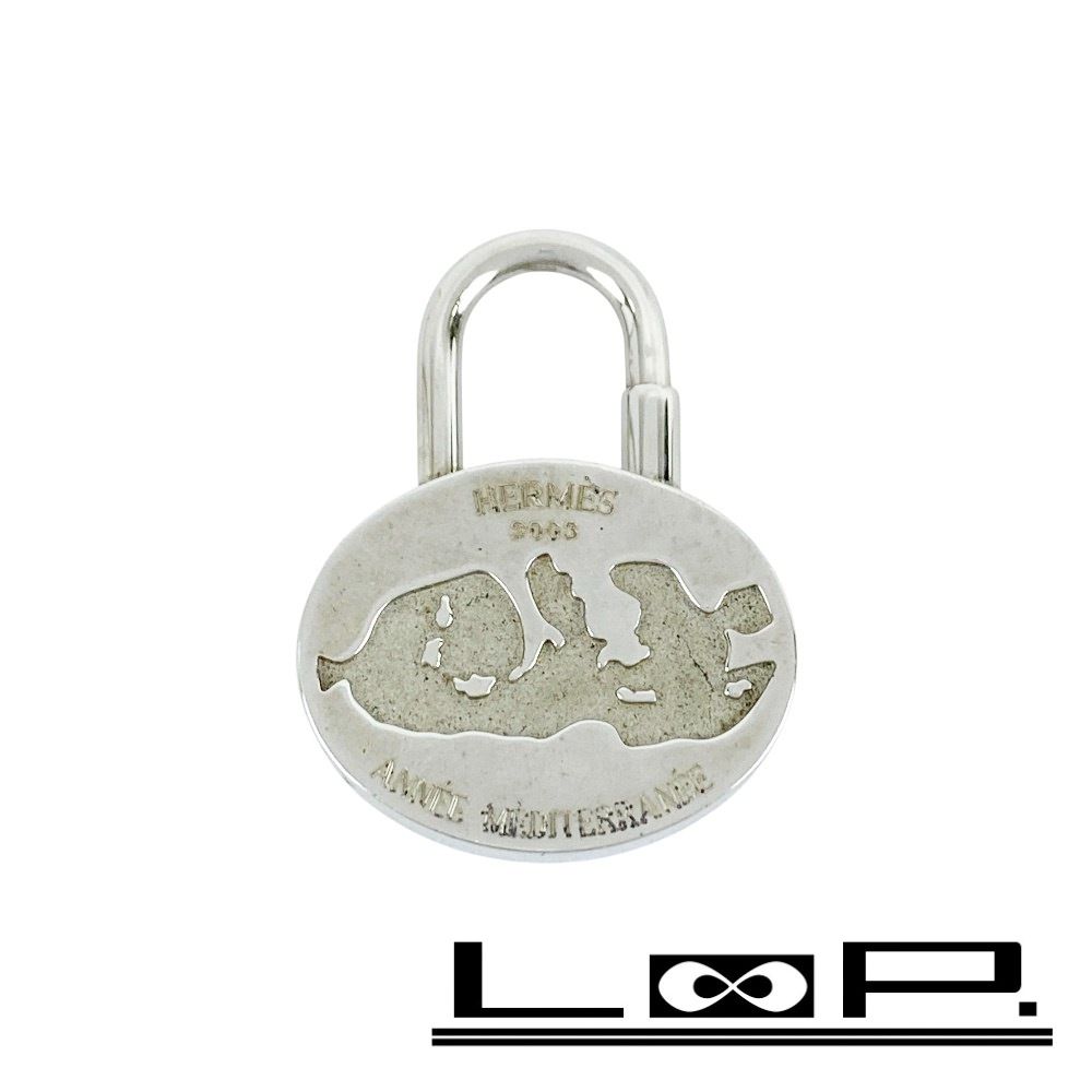 エルメス □美品□ カデナ 地中海 バッグ チャーム シルバー SS