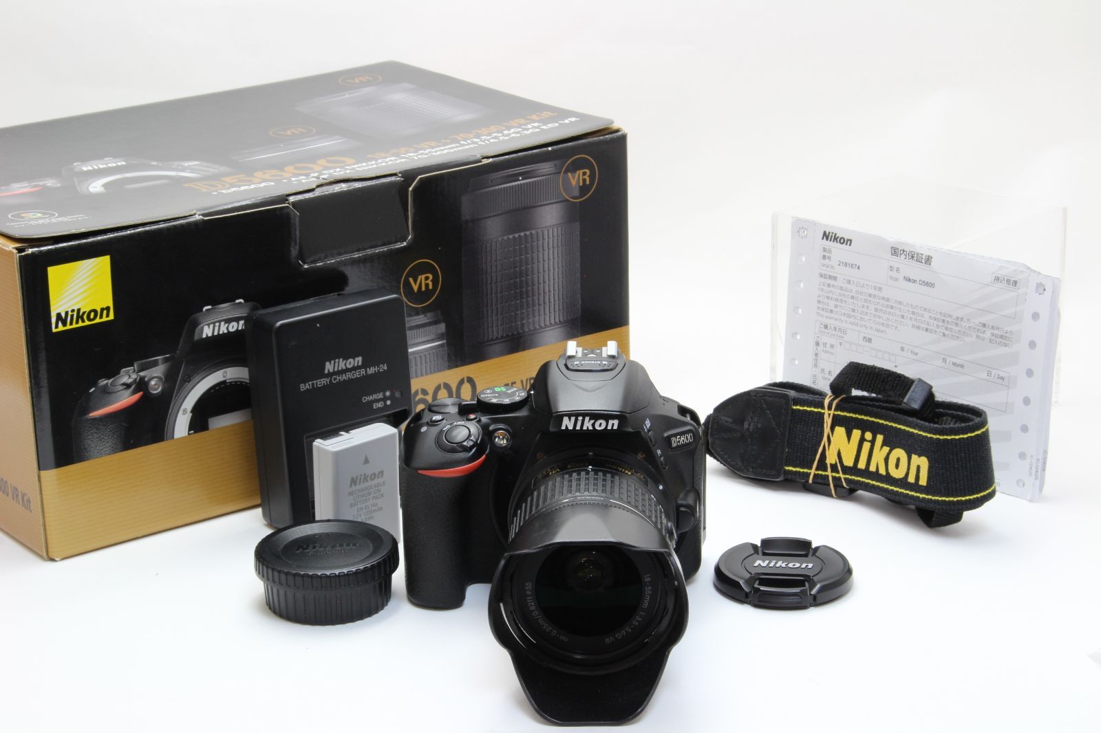 B 並品 Nikon ニコン D 5600 AF-P NIKKOR 18-55 mm VR レンズ 初期不良 無料 12-145
