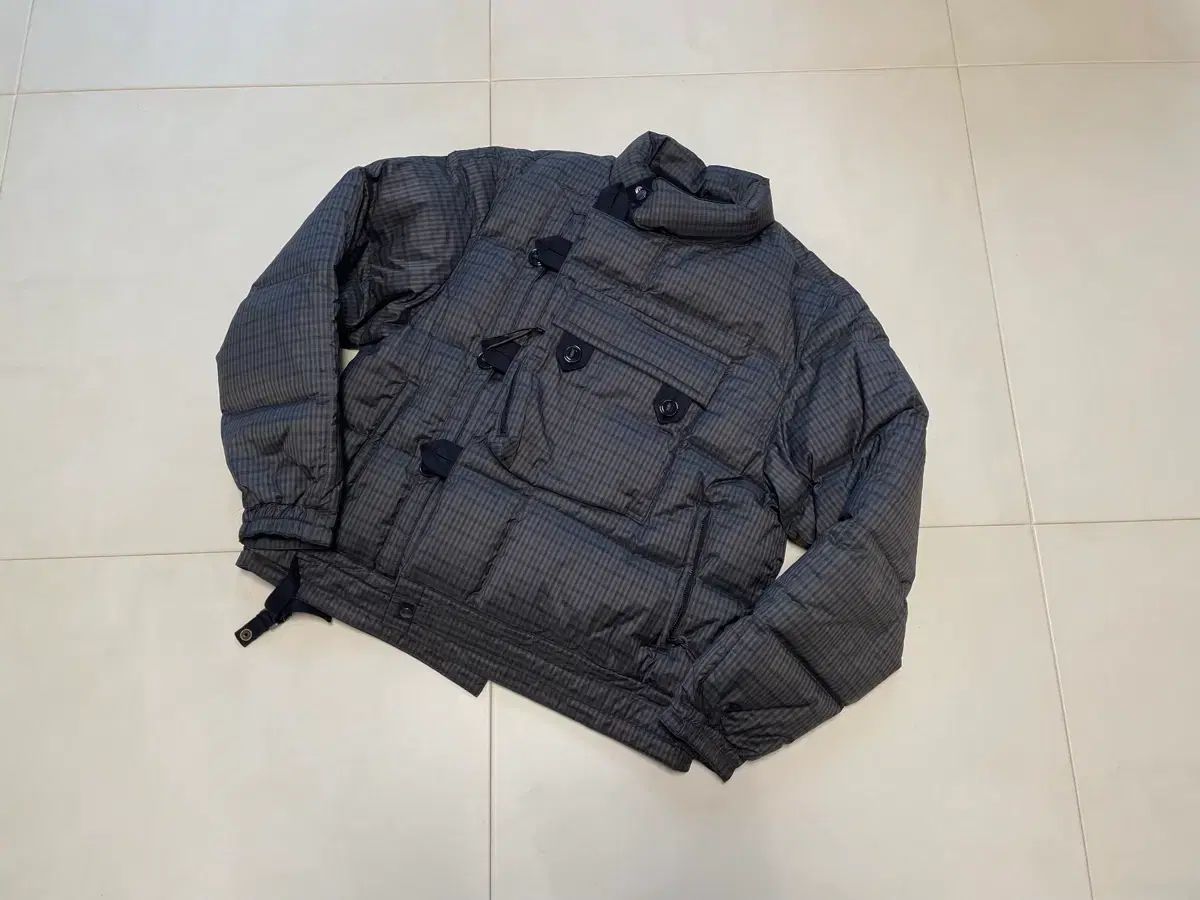 イーストローグ ライダースジャケット ダウン ジャケット L ブラウンギンガム