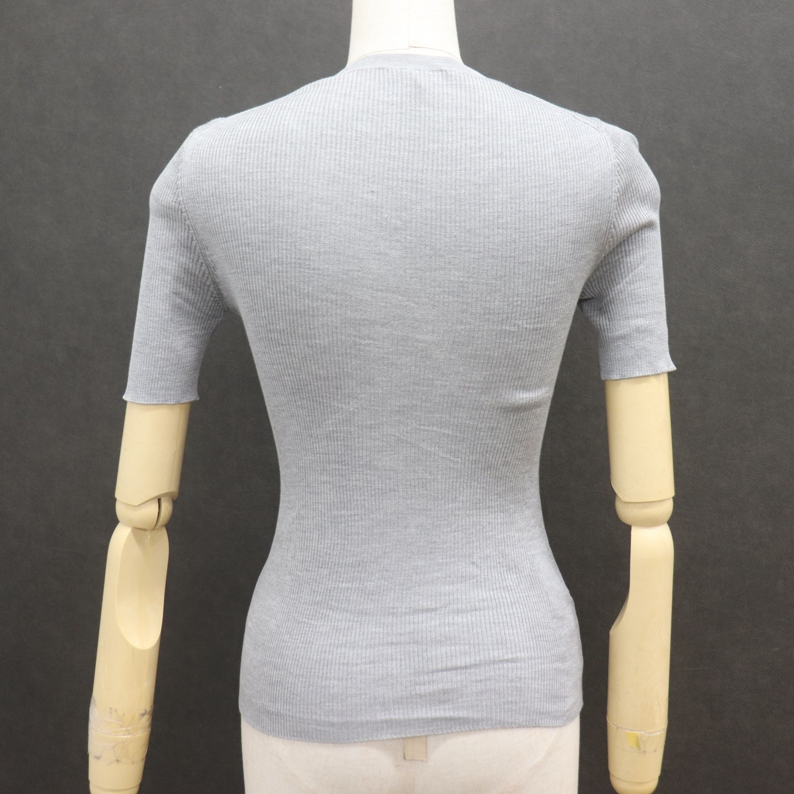 IT4KZA9VVZTW PRADA プラダ ロゴ ニット P24T1F サイズ 38 グレー 