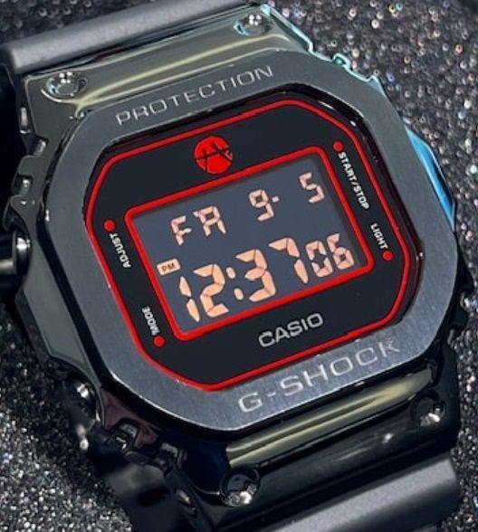 腕時計 メンズ Gショック 5600型 クォーツ ケース幅45 mm スピードモデル ポリウレタンベルト ブラック|ブラック×レッド色 G-SHOCK