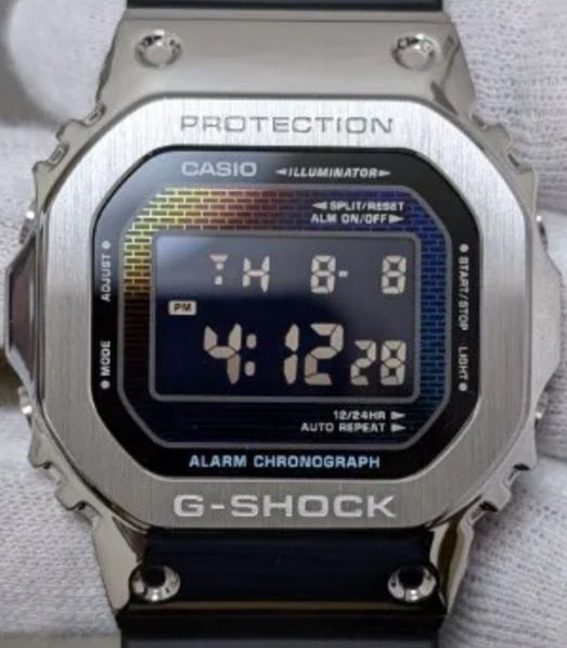 腕時計 メンズ Gショック 5600型 クォーツ ケース幅45 mm スピードモデル ポリウレタンベルト シルバー|ブルー色 G-SHOCK