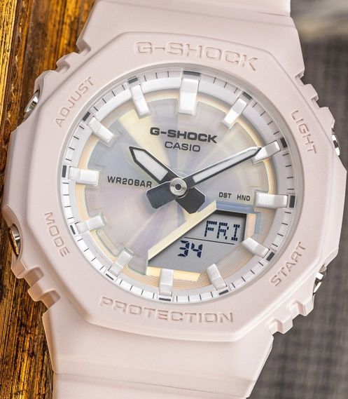 腕時計 メンズ Gショック 2100型 クォーツ ケース幅40 mm Sシリーズ 薄型 軽量 ポリウレタンベルト ピンク|ピンク色 G-SHOCK