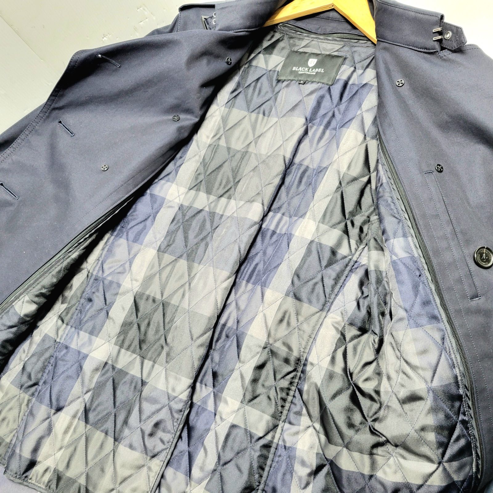 BLACK LABEL CRESTBRIDGE トレンチコート ネイビー サイズM - メルカリ