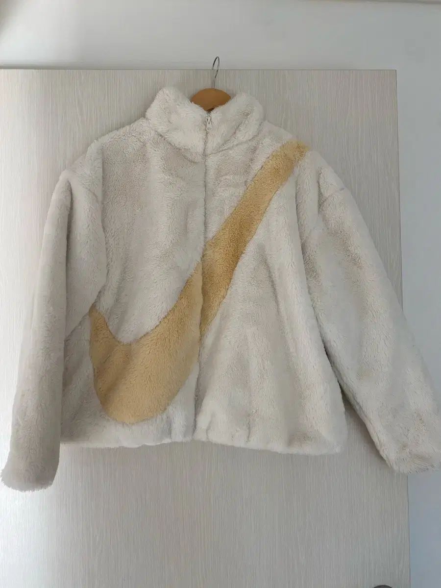 ナイキ ビックスウォッシュ ファー ジャケット XL アイボリー ニットカーデ ジャンパー ブルゾン 