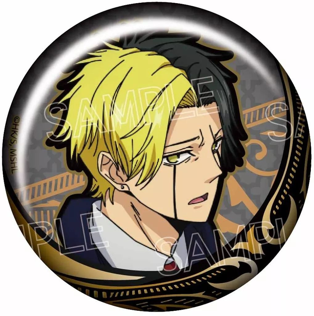 中古】バッジ・ビンズ レイン・エイムズ 箔押し缶バッジ 「マッシュル