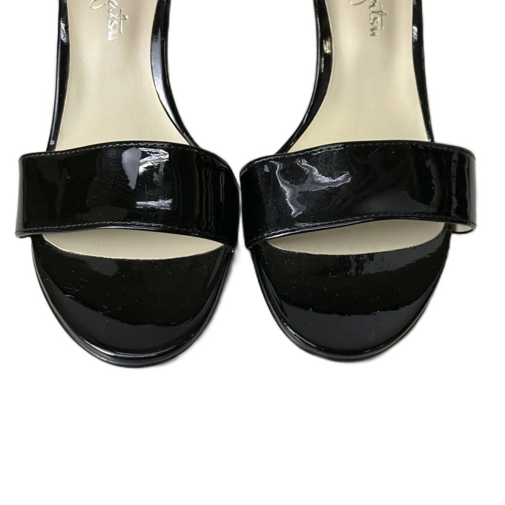 銀座かねまつ GINZA Kanematsu レース ヒール サンダル エナメル 24