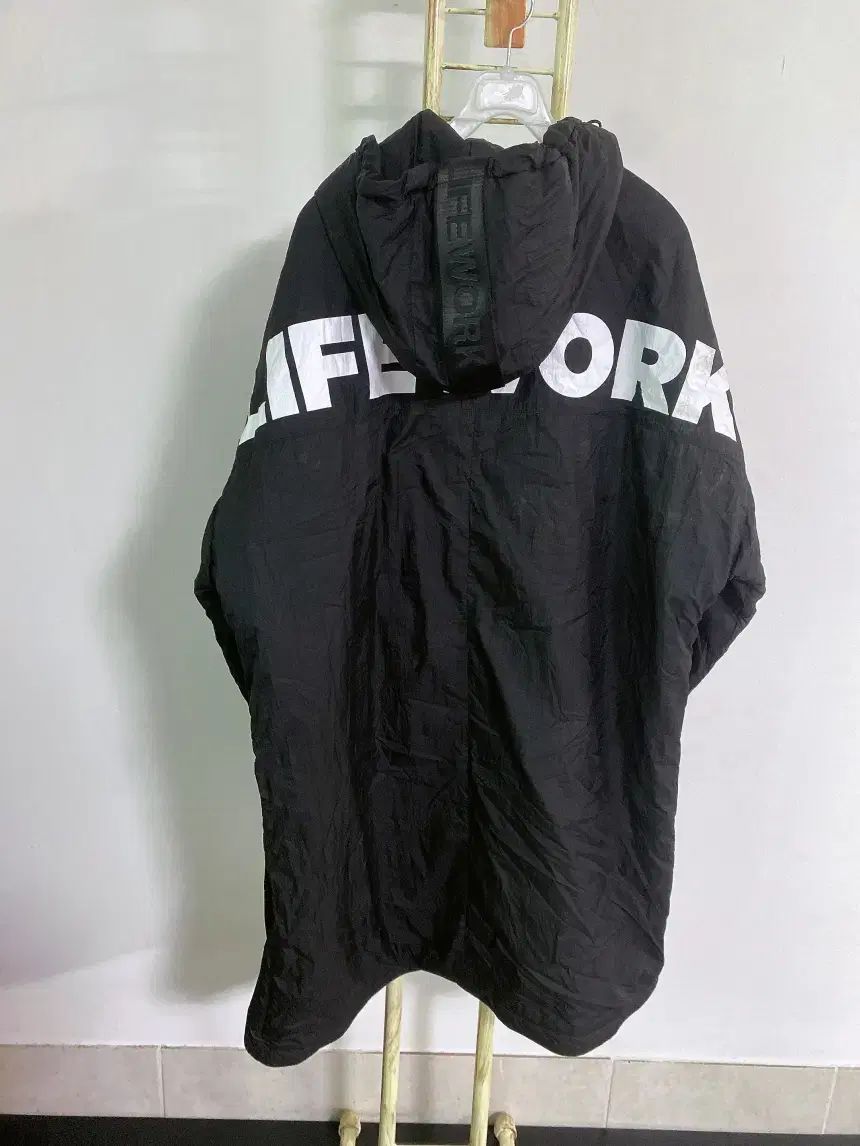 ライフワークメンズオーバーサイズ軽量フーディーロングアウター