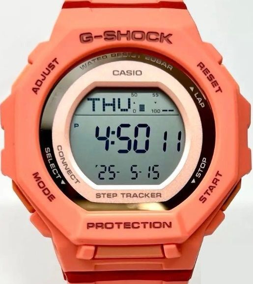 スマートウォッチ メンズ Gショック 300型 クォーツ ケース幅45 mm Sシリーズ ポリウレタンベルト オレンジ|液晶色 G-SHOCK