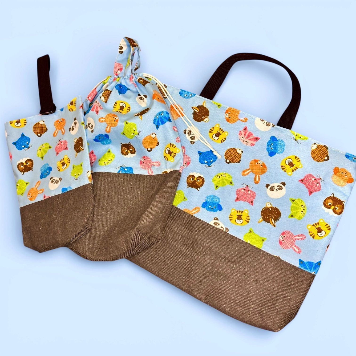 入園入学準備 3点セット 保育園サイズ レッスンバッグ お着替え袋