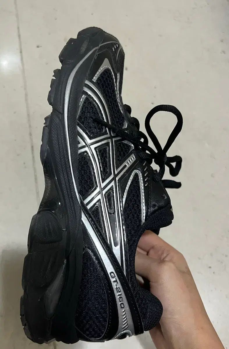 アシックス gt-2160 ブラック ピュア シルバー 240 靴 スニーカー