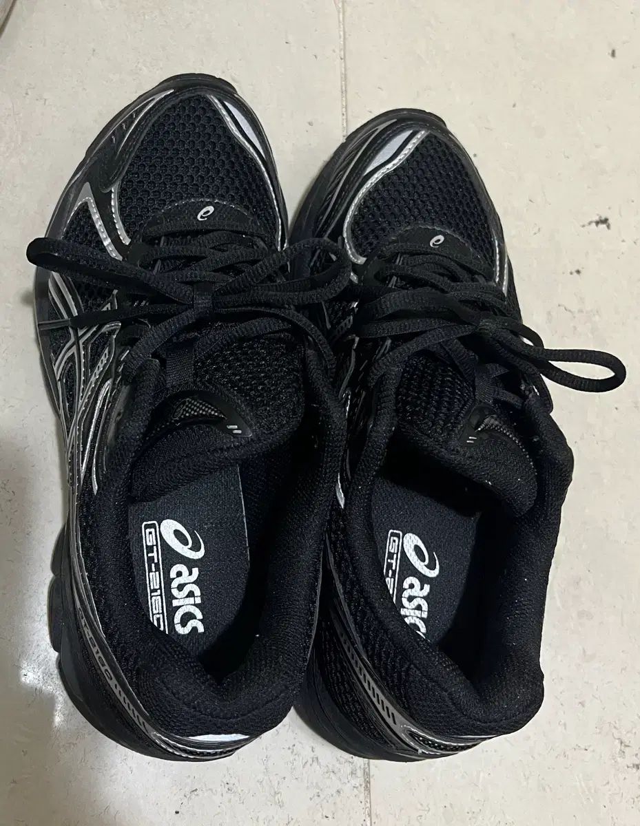 アシックス gt-2160 ブラック ピュア シルバー 240 靴 スニーカー