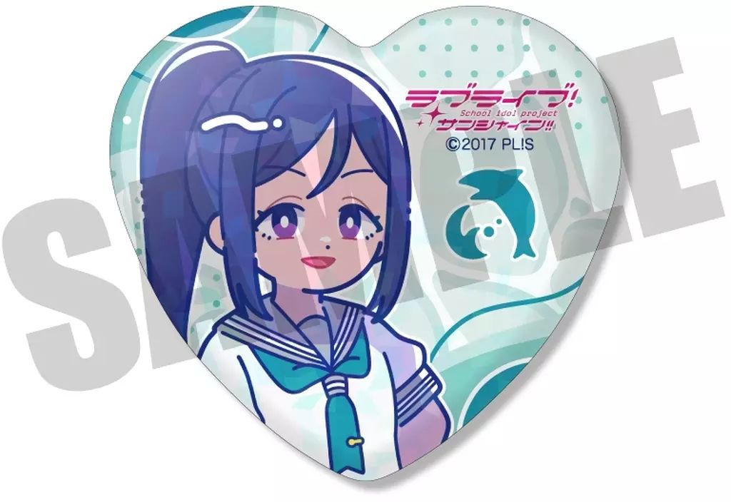 中古】バッジ・ビンズ 松浦果南 「ラブライブ!サンシャイン!! ハート型