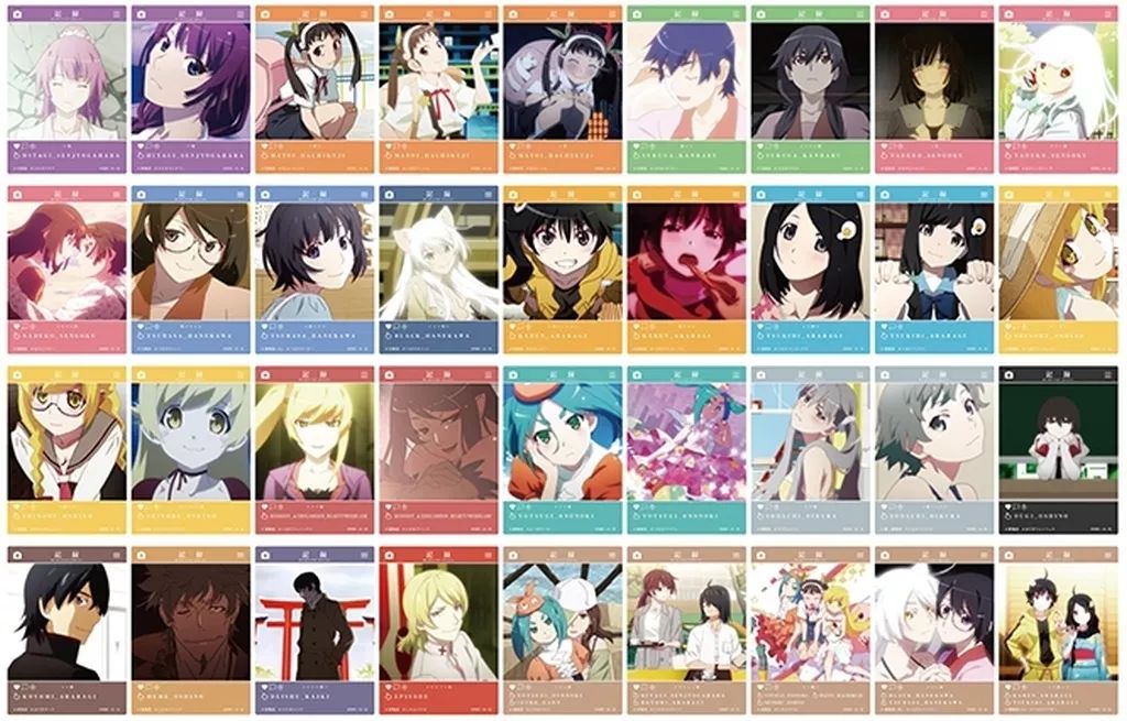 キャラカード 全36種セット 「＜物語＞シリーズ EMOCA」