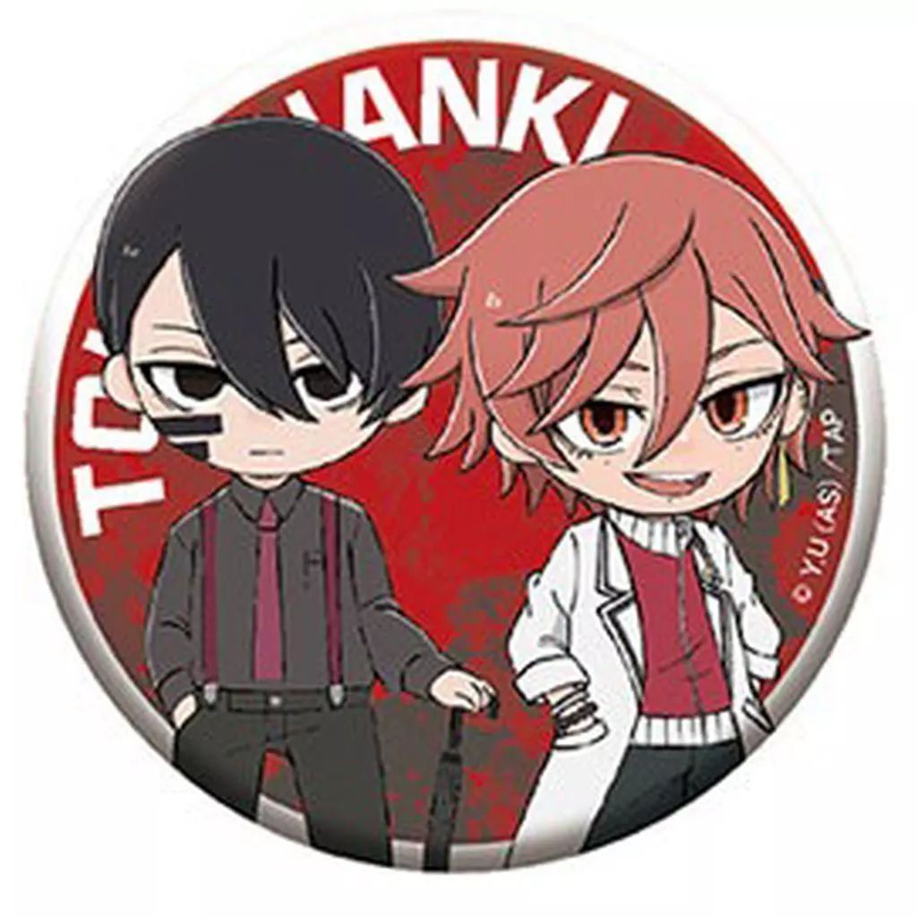 中古】バッジ・ビンズ 無陀野無人＆花魁坂京夜 「桃源暗鬼 わいわい缶