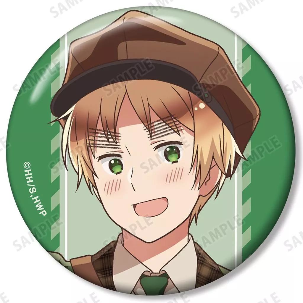 ヘタリア 缶バッジ イギリス アニメ「ヘタリア World☆Stars」 - 描き下ろしイラスト イギリス 遊園