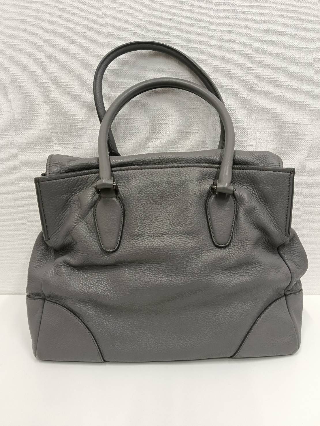 ジル・サンダー 2WAY バッグ ハンドバッグ ボストンバッグ レディース【中古】 中古品】 JIL SANDERジルサンダー レザー ハンドバッグ グレー