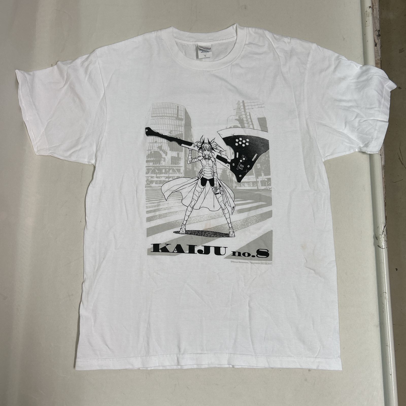浜館43-1288] 怪獣8号 四ノ宮キコル Tシャツ ホワイト Lサイズ 当選品 