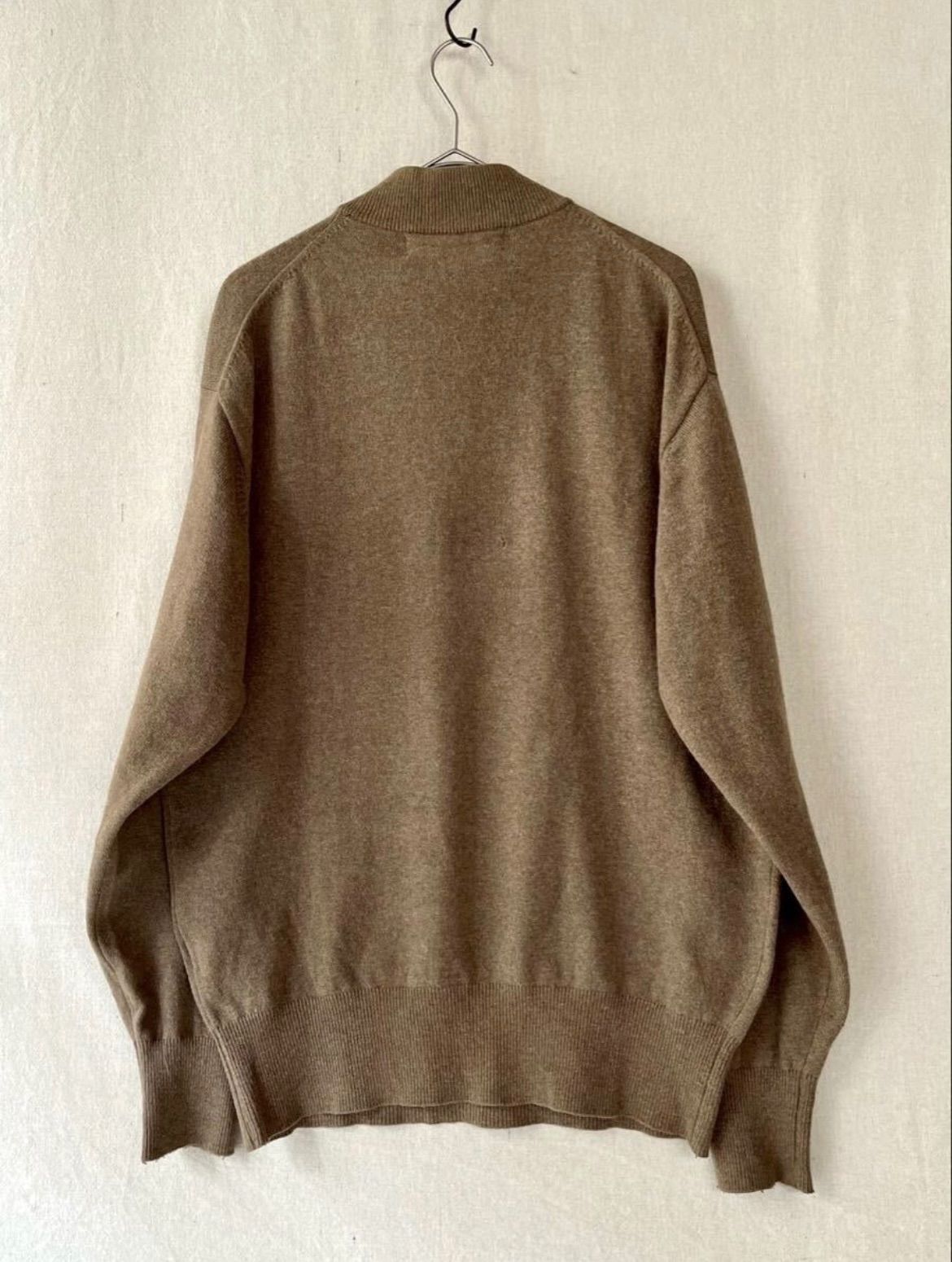 AD 1991 COMME des GARCONS HOMME モックネック ニット セーター | ウール ナイロン ブラウン 田中オム アーカイブ 90 s K 5-12025-91000