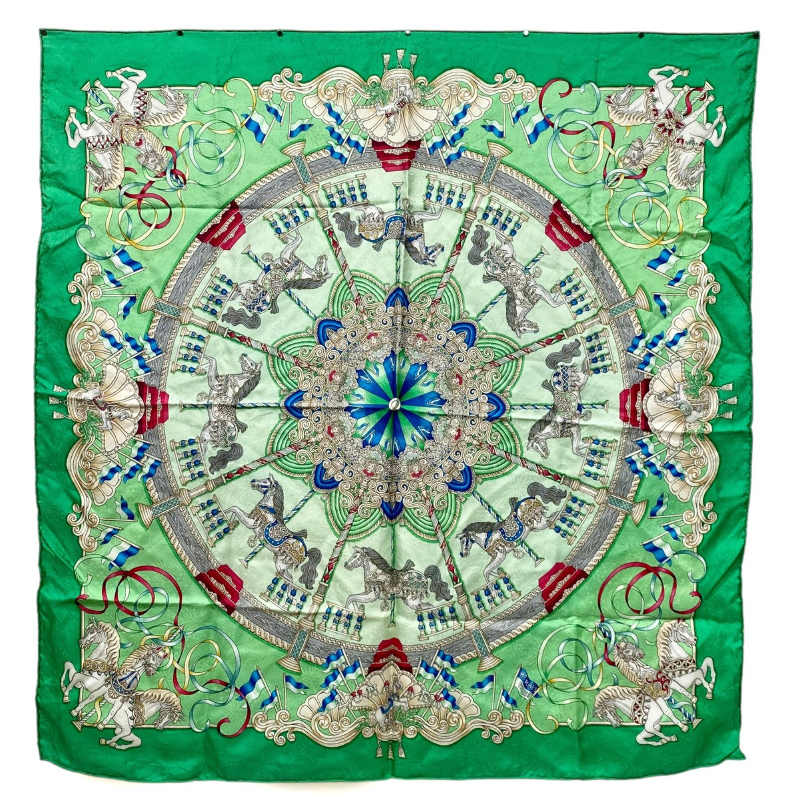 エルメス カレ90 LUNA PARK シルクスカーフ 遊園地 メリーゴーランド