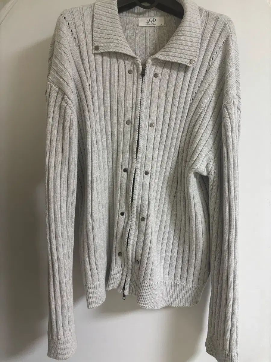 パンク ライダー ニット ジップアップ ROCK グレー